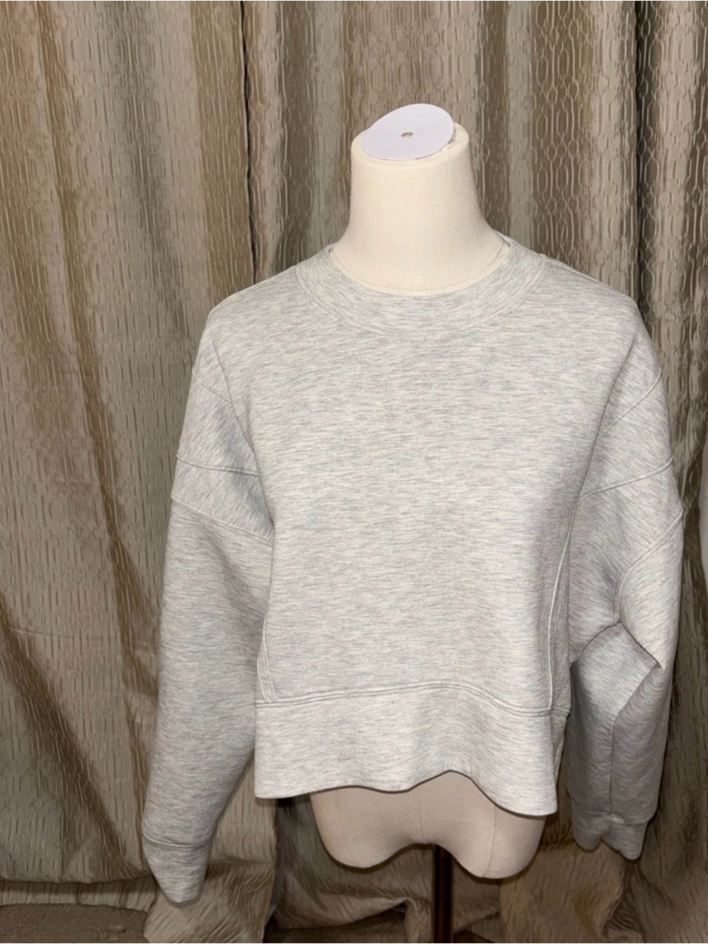 YPB Light Gray Cropped Crew Sweatshirt - Picture 2 of 5